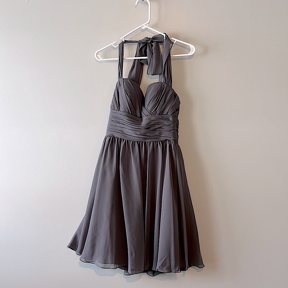 Wtoo Bridesmaid Dress Pewter Size 4 Style 593